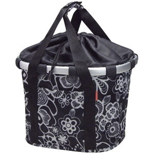 KlickFix Bikebasket fleur schwarz