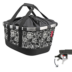 KlickFix Bikebasket GT Uniklip 2 fleur schwarz