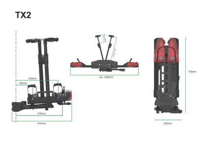 Spinder TX2 Fahrradträger 2026 LED